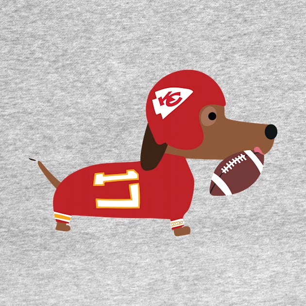 Dachshund Super Bowl Sunday by Loo McNulty Design